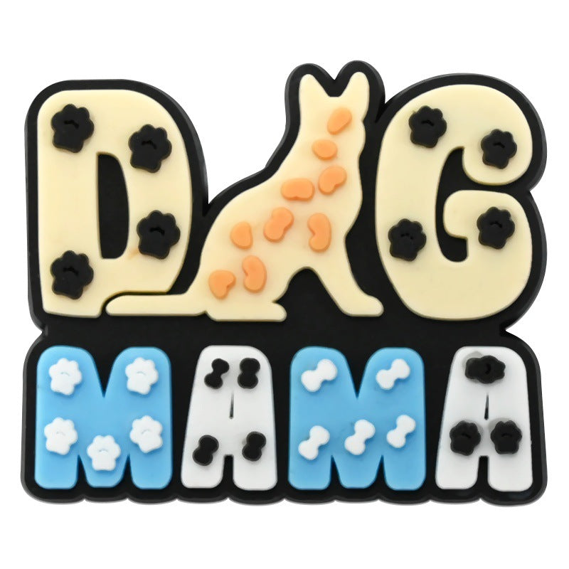 Wholesale  Random 100pcs Creative Cute dog-themed   PVC Soft Rubber Shoe Buckle Decoration