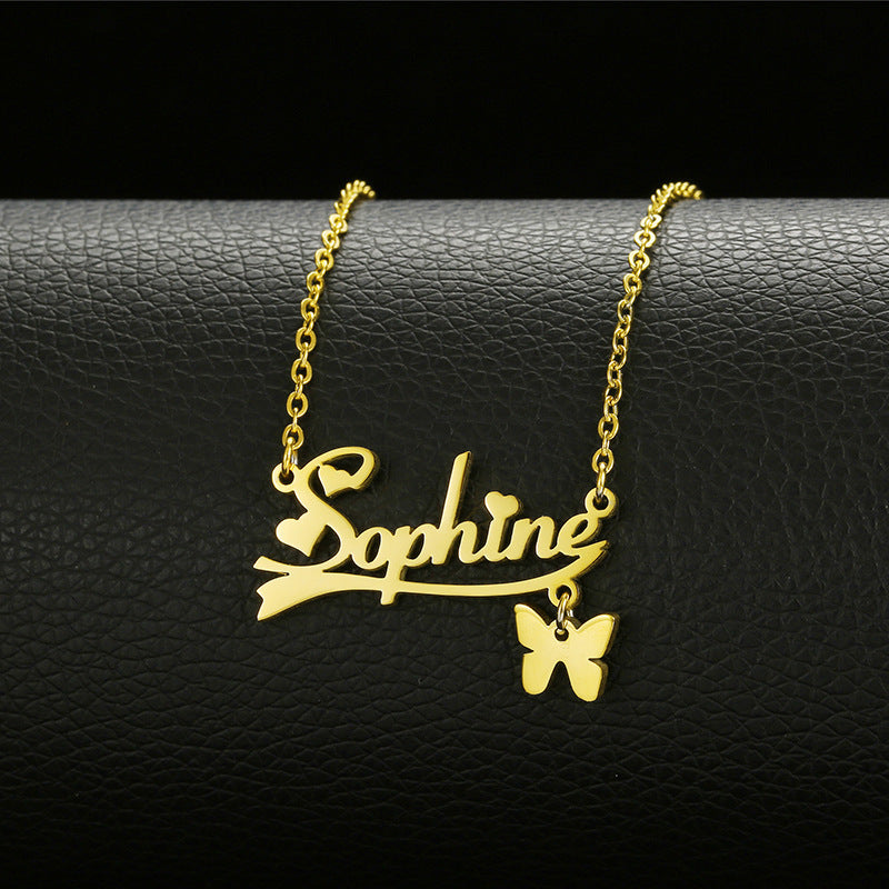 Wholesale Stainless Steel Wings Heart Crown Necklace