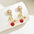 Wholesale  four color optional pearl cherries earrings