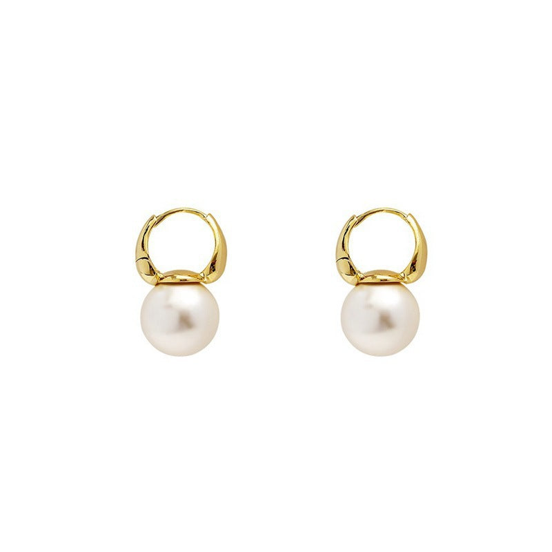 Wholesale simple pearl  light luxury earrings