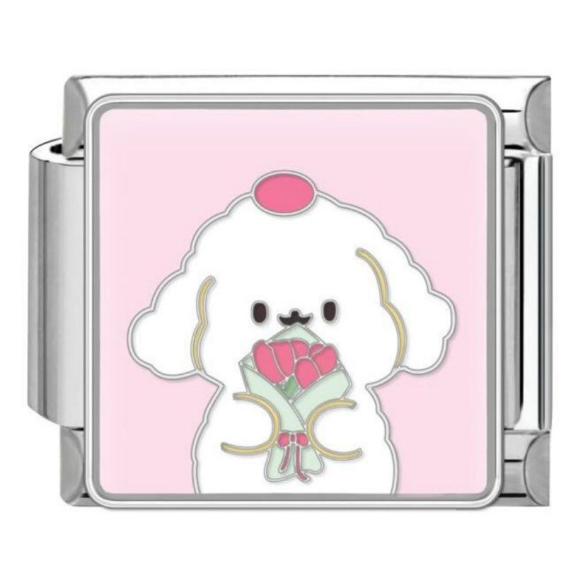 Wholesale DIY Italian Charm Bracelet With Pet Pattern Cute Modular Jewelry Accessory For Everyday Wear