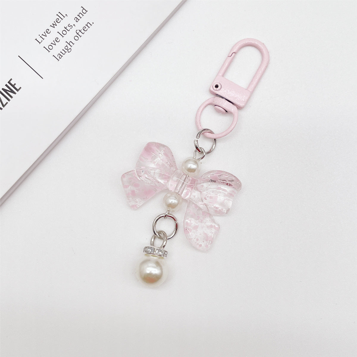 Wholesale Candy Colored Bowknot Texture Keychain Bag Charm Phone Accessory Gift