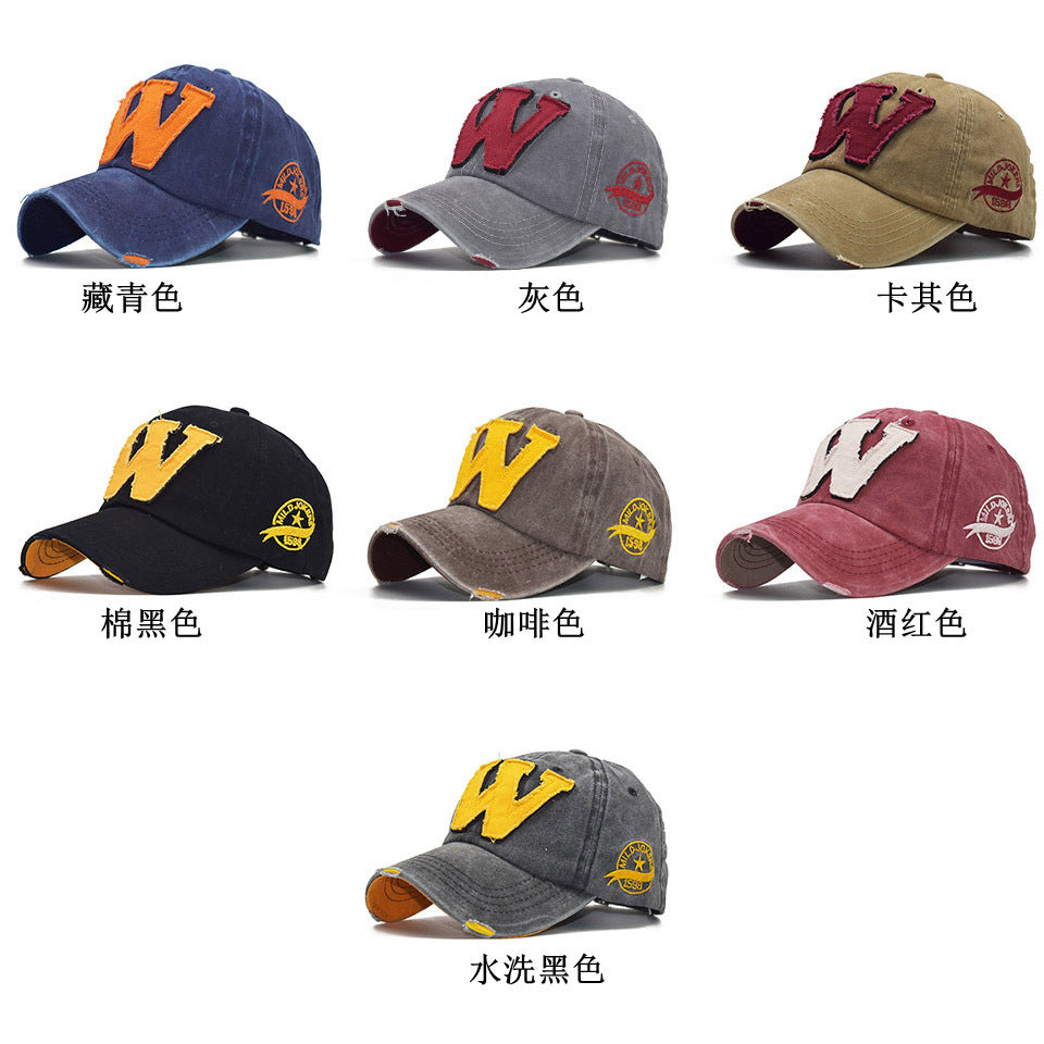 Wholesale W letter embroidered baseball cap