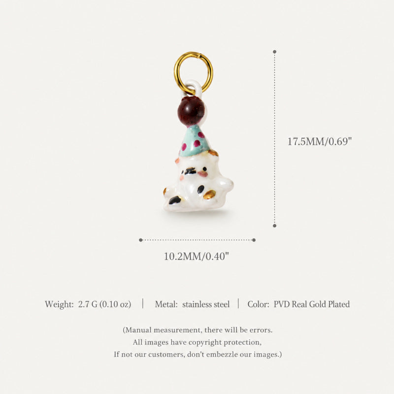 Wholesale Cute Cat Pendant Stainless Steel 18K Gold Plated DIY Jewelry Making Fashion Accessory Boutique Resale