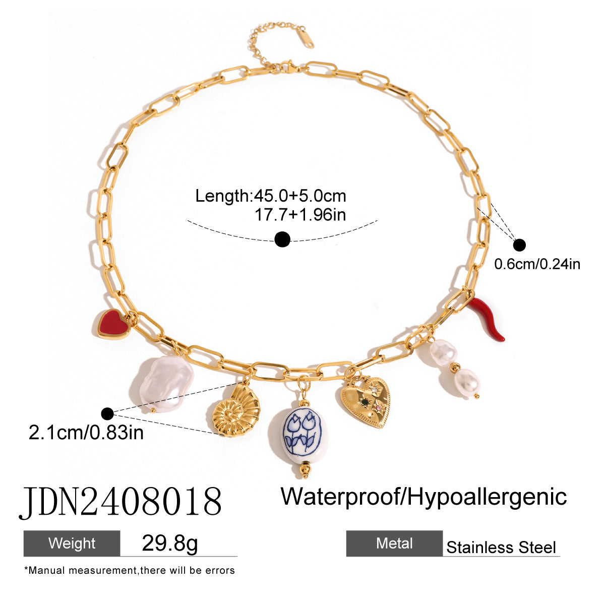 Wholesale Stainless Steel  Shell Necklace Light Luxury Clavicle Chain Jewelry