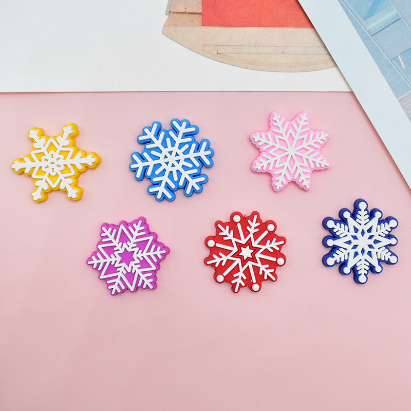 Wholesale Random 100pcs Snowflake Series 8/10mm PVC Soft Straw Tube Cap