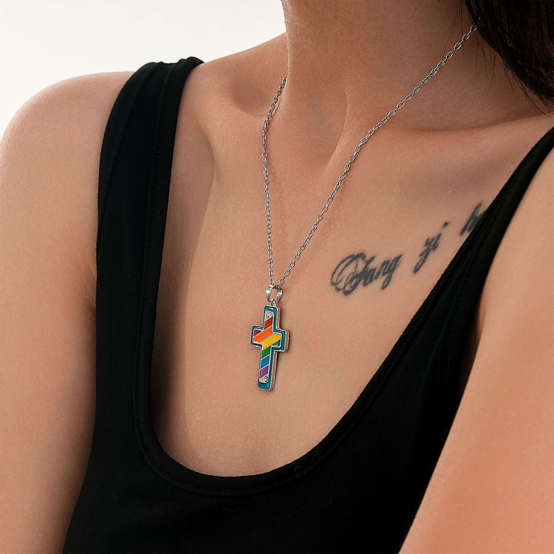 Wholesale Personalized Water Drop Oil Cross Necklace Earrings