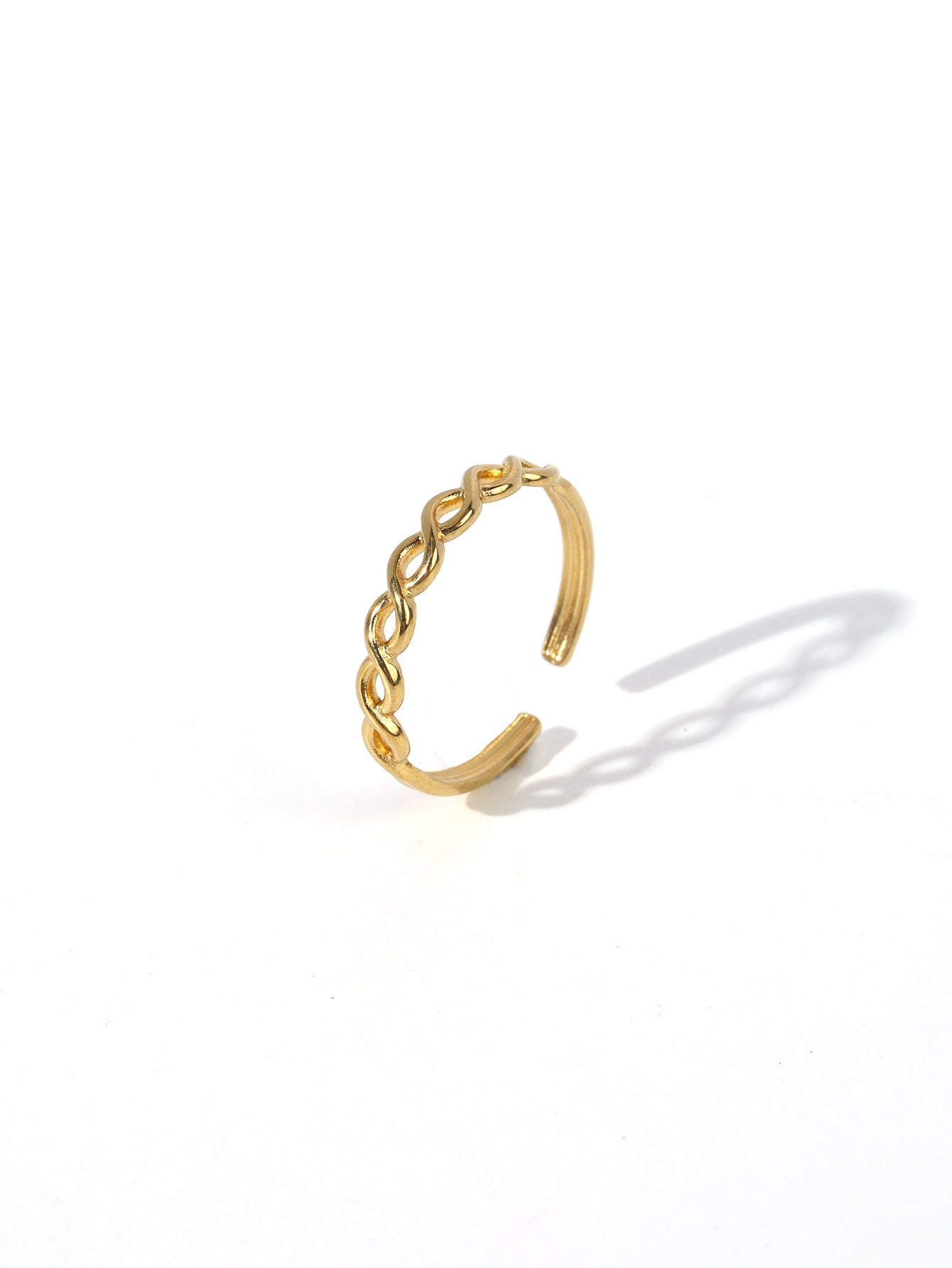 Wholesale Vintage Stainless Steel Ring 18k Gold Plated Leaf Love Rings ACC-RS-MuC008