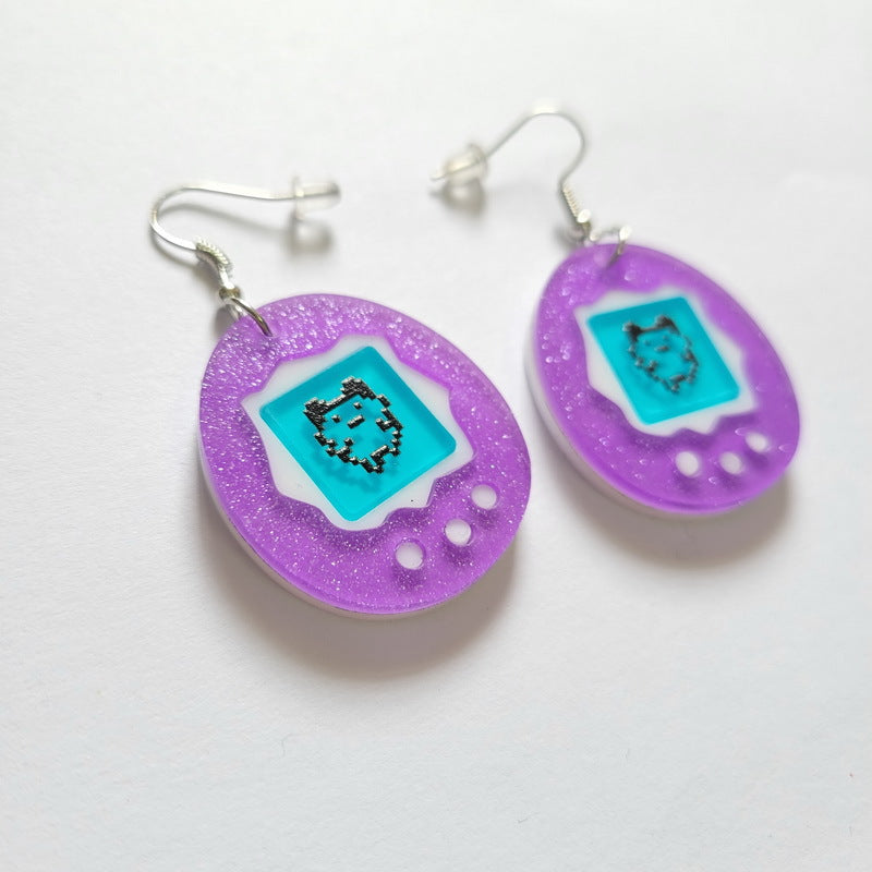 Wholesale Tamagotchi Acrylic Earrings Cute Earrings ACC-ES-XP001