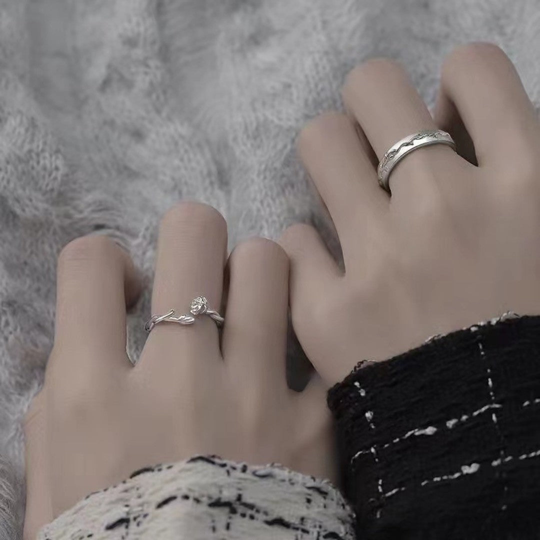 Wholesale Alloy Rose Opening Ring