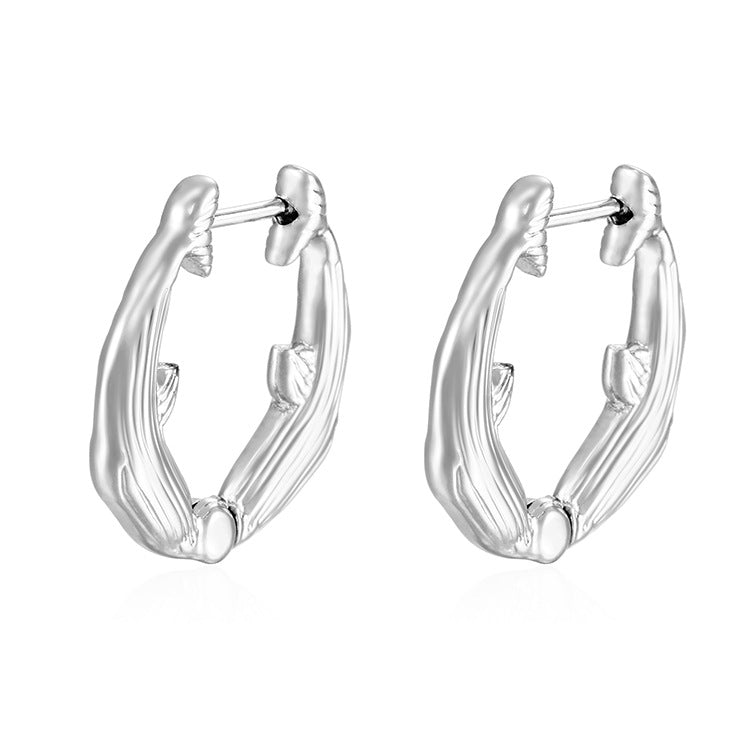 Wholesale Stainless Steel Non-fading Exaggerated Earrings ACC-ES-MuShan064