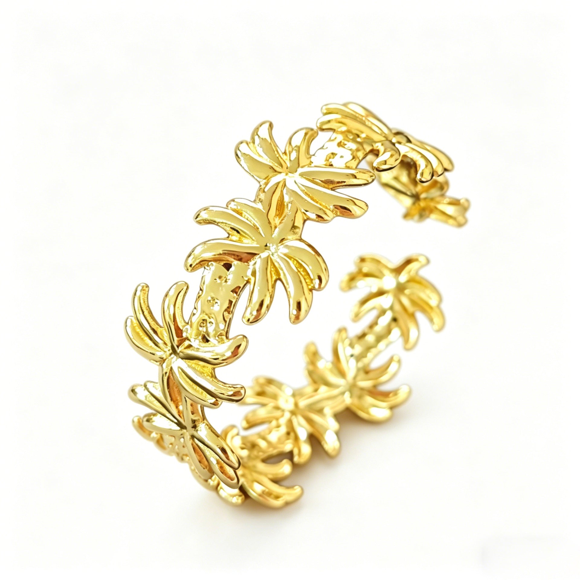 Wholesale Light Luxury Stainless Steel Open Cuff Bracelet with Cutout Design
