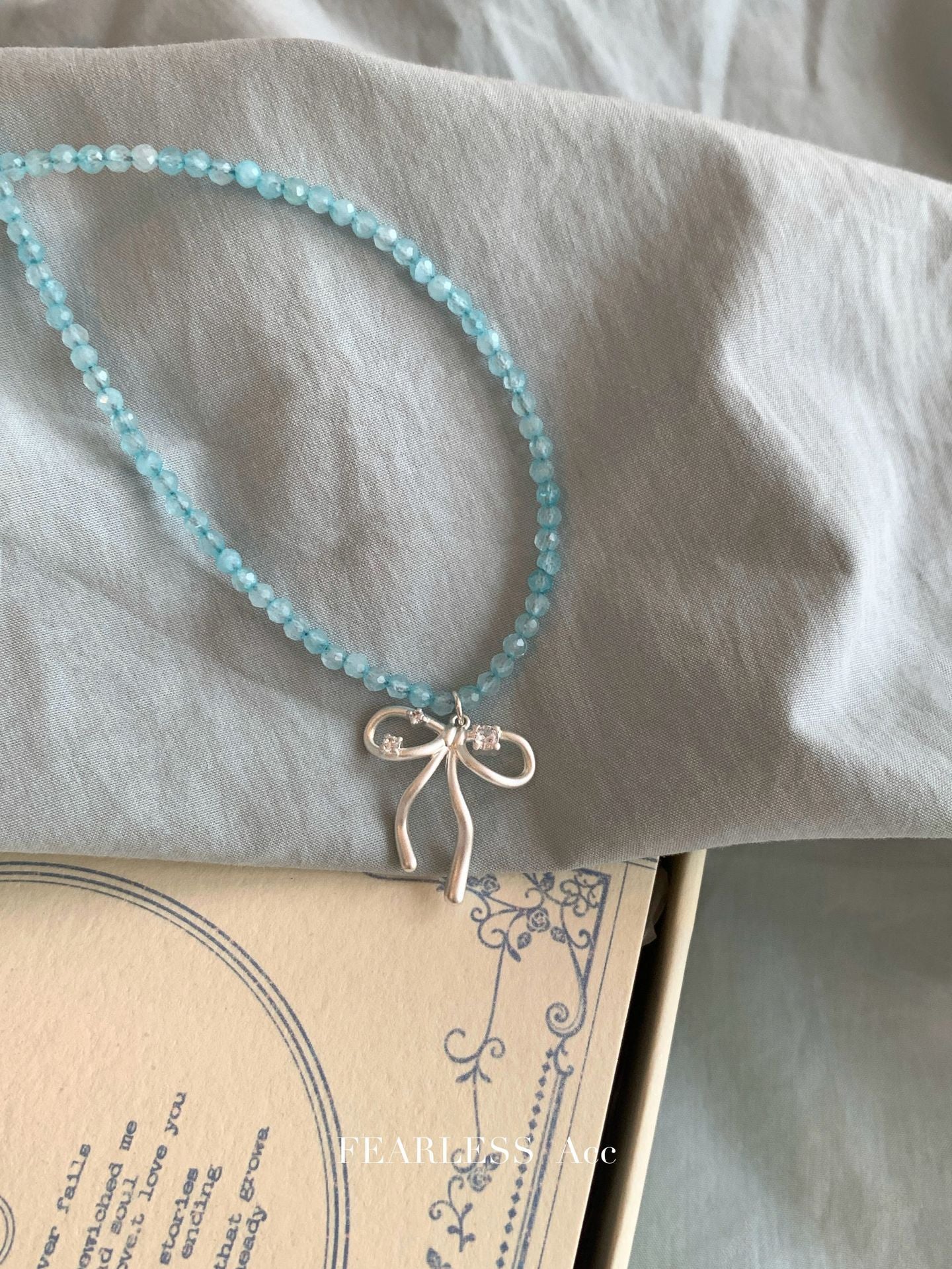 Wholesale  Bow Crystal Beaded Necklace