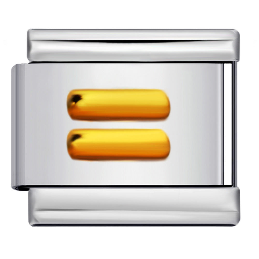 Wholesale Italian Charm Bracelet 9mm DIY Splicing Removable Number Symbol Element Stainless Steel Composable Bracelet