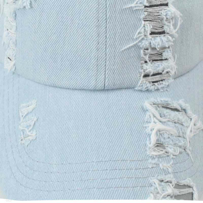 Wholesale Washed Denim Ripped Hat Baseball Cap ACC-HT-XuP013