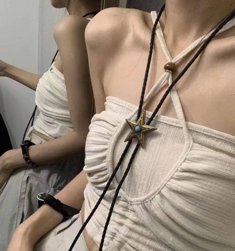 Wholesale Punk Heavy Industrial Cross Long Necklace