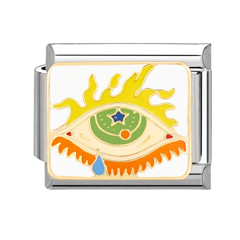 Großhandel italienisches Charmearmband 9mm DIY Spleißen süßer kreativer Anhänger Titanium Stahl komponierbares Armband