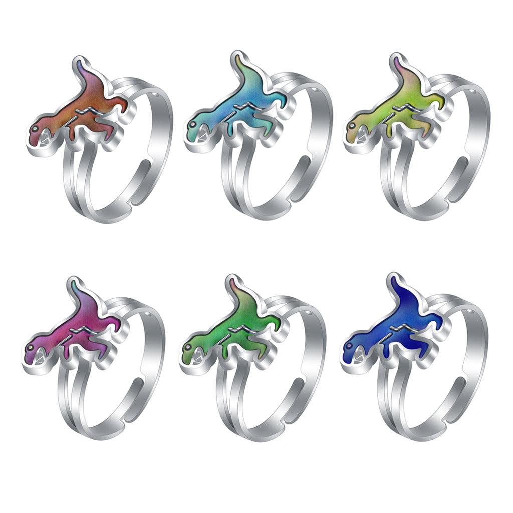Wholesale Children's Princess Cartoon Cute Animal Temperature Sensitive Color Changing Ring ACC-RS-Hour001