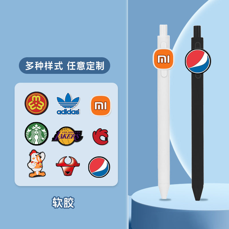 Wholesale Business office stationery gel pen custom printable LOGO custom acrylic latex sticker pen