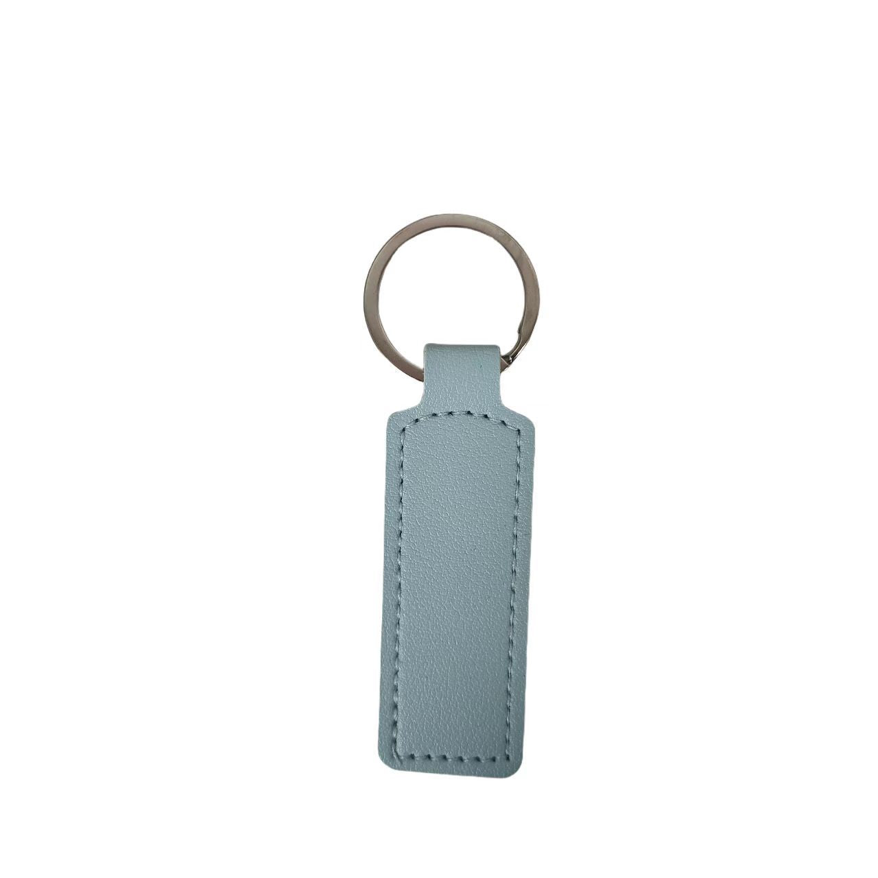 Wholesale Trendy Leather Keychain Car Key Accessory Minimalist Pendant Double Sided ing Everyday Gift