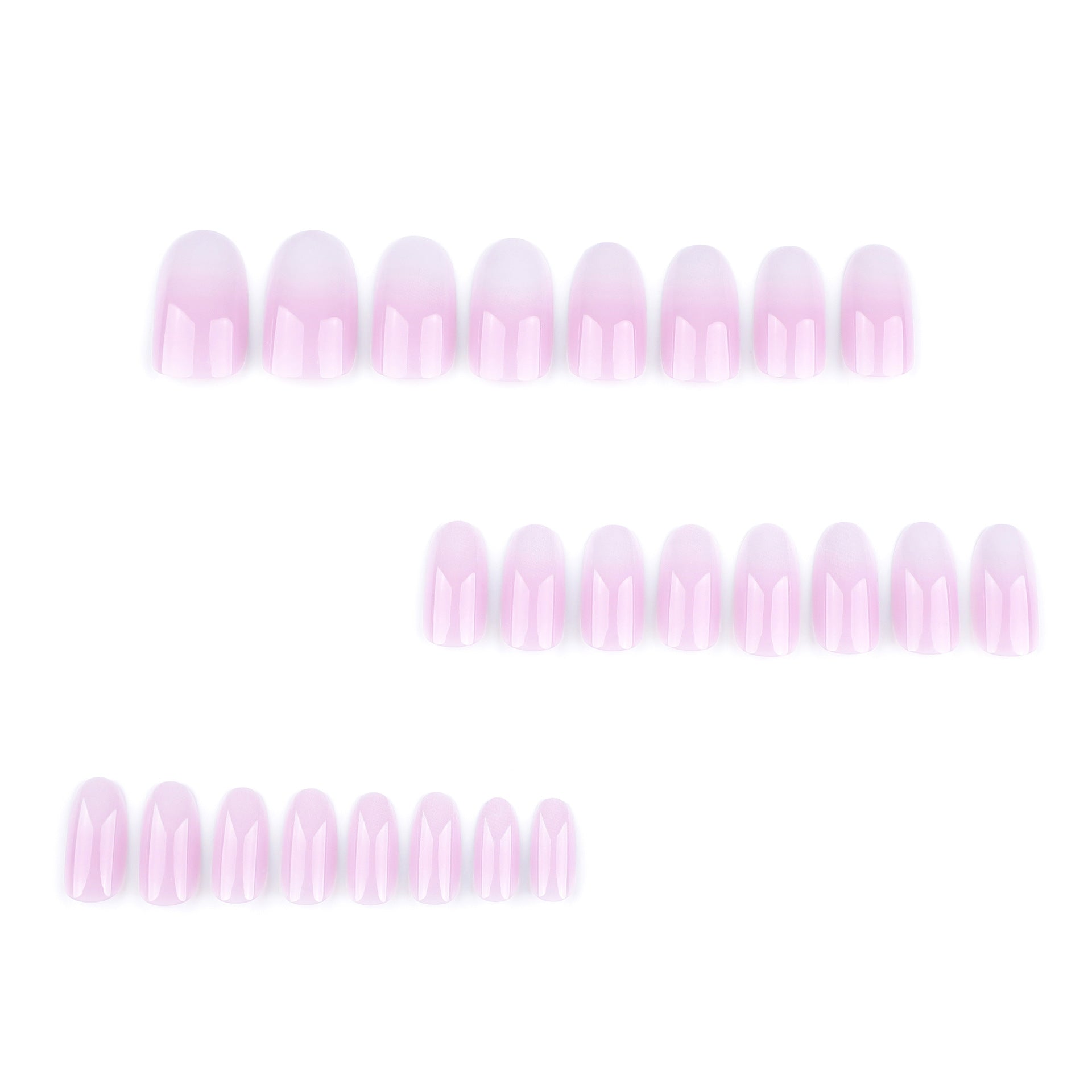 Wholesale  24 Pieces/box Pink Gradient Nails Kits Nail Stickers