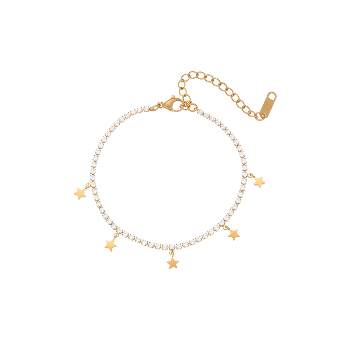 Wholesale Stainless steel full diamond star bracelet