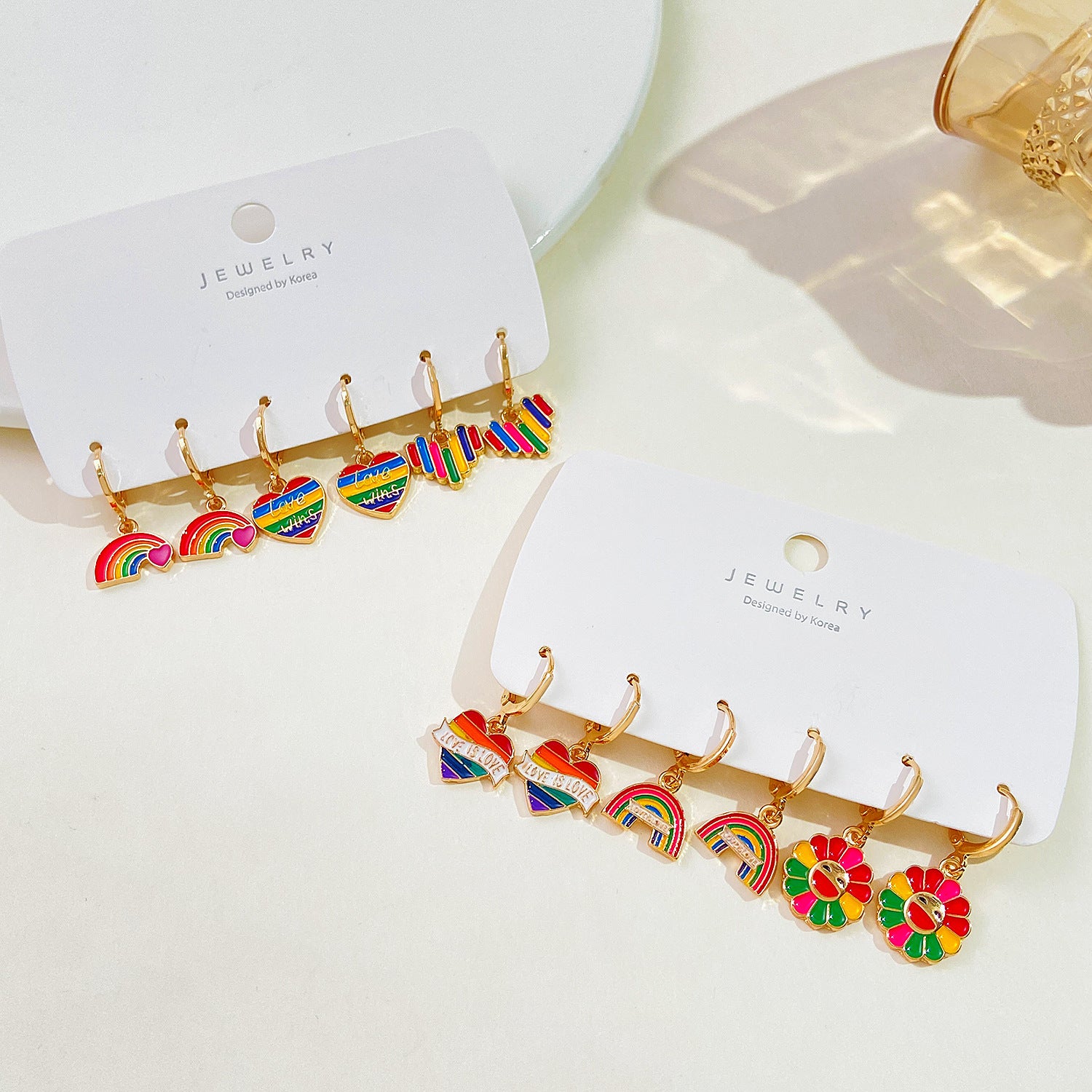 Wholesale Rainbow LGBT Earrings Set ACC-ES-QW002