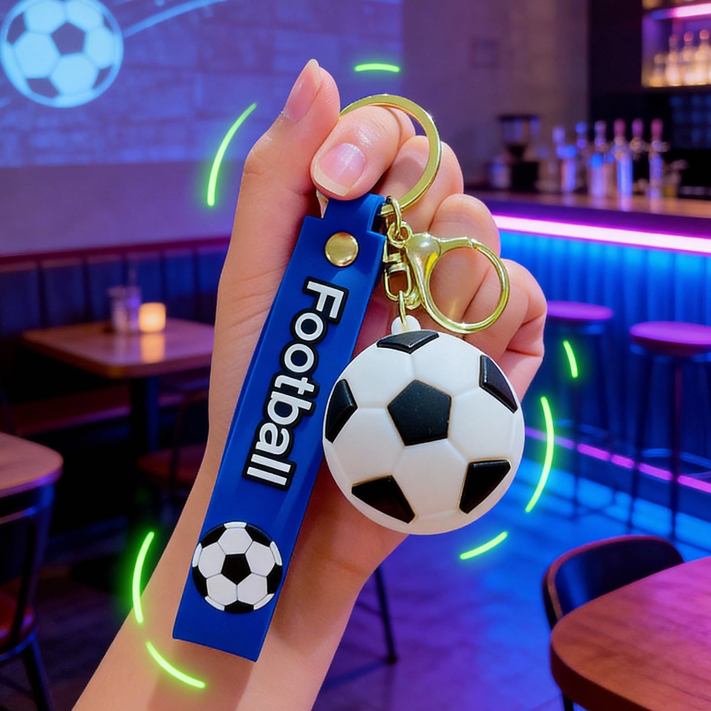 Wholesale Football Keychain Fashion Accessory Car Key Charm Gift For Friend Birthday Party