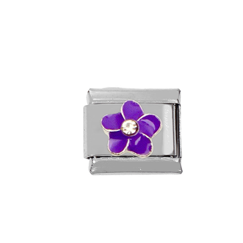Wholesale Stainless Steel Flower Charms With Enamel Drop Design For DIY Jewelry Making Craft Supply