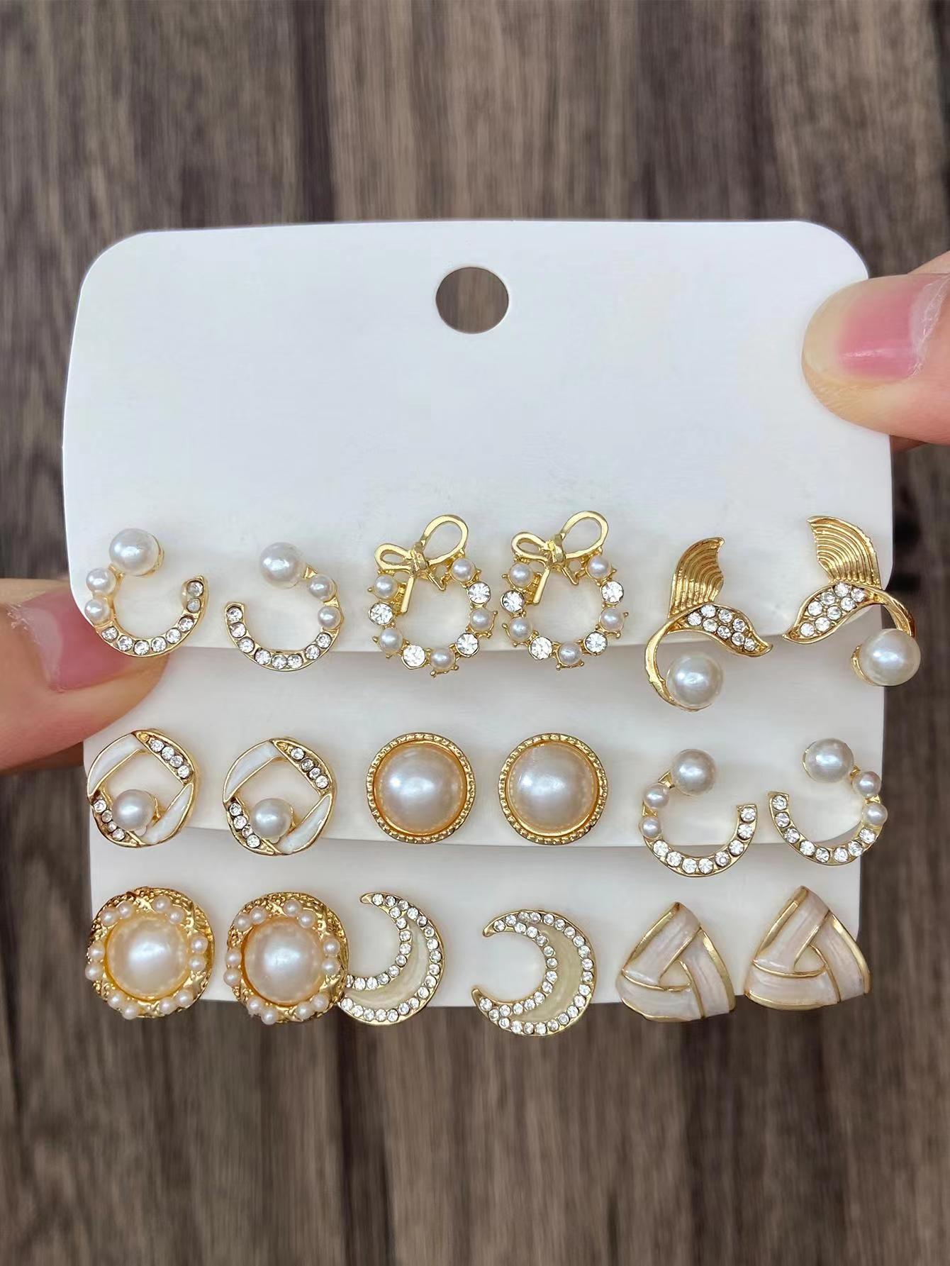 Wholesale Vintage Leopard Acrylic C-Shaped Acetate Earring Sets ACC-ES-MY025