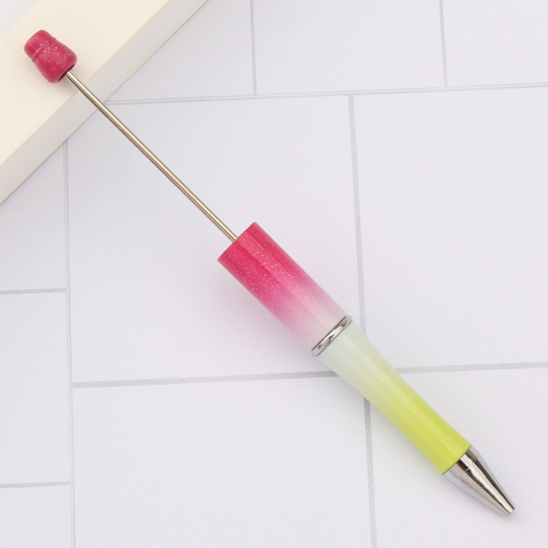 Wholesale 5PCS Beadable Pens Solid Color Gradient Color DIY Beaded Pen Gift Office Supplies ACC-PN-JinBN013