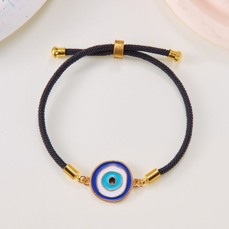 Wholesale Blue Demon Eye Alloy Adjustable Bracelet