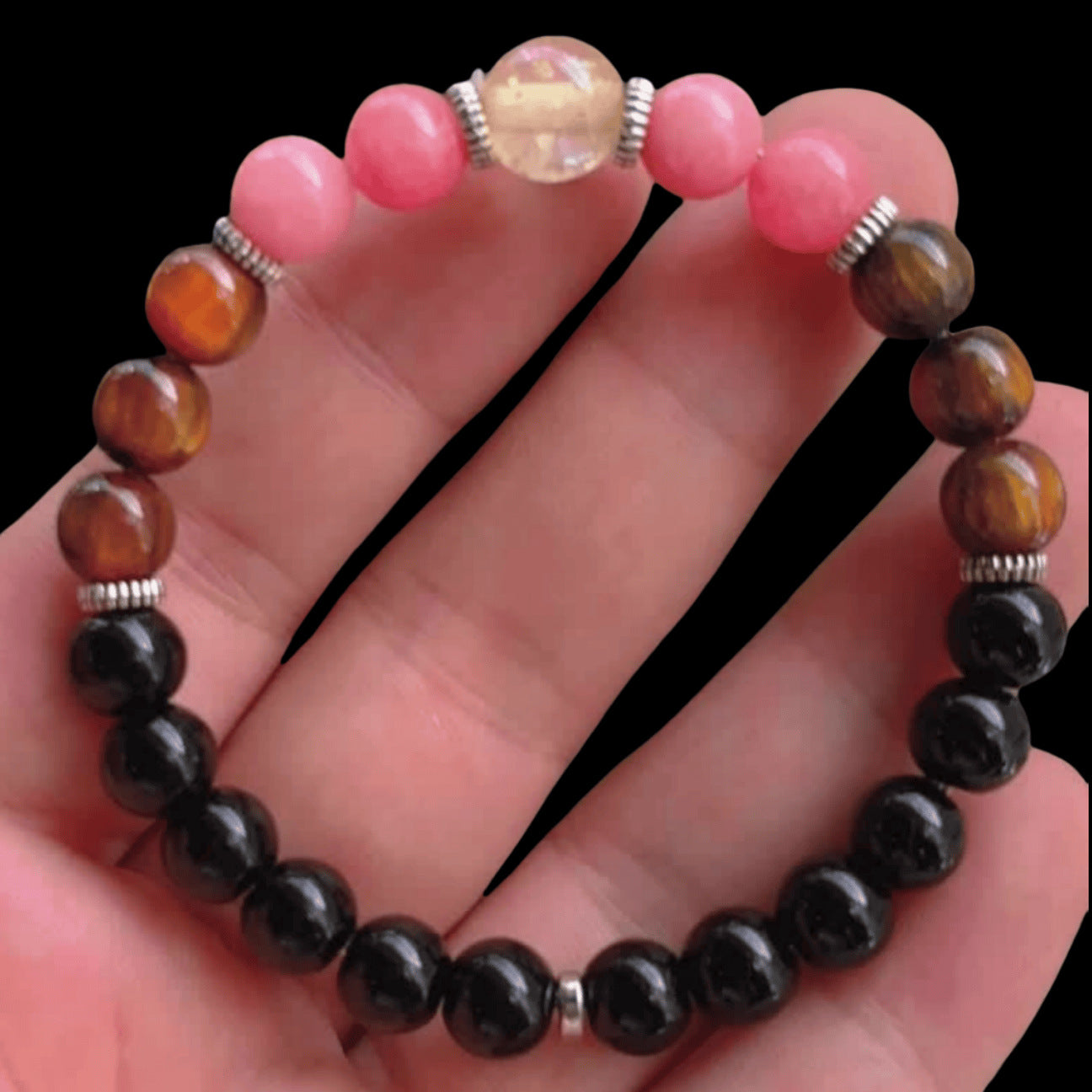 Wholesale Obsidian Tiger Eye Carnelian Amber Bracelet