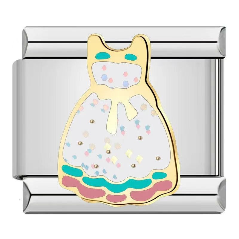 Wholesale Italian Charm Bracelet 9mm DIY Splicing Cartoon Creative Pattern Stainless Steel Composable Bracelet