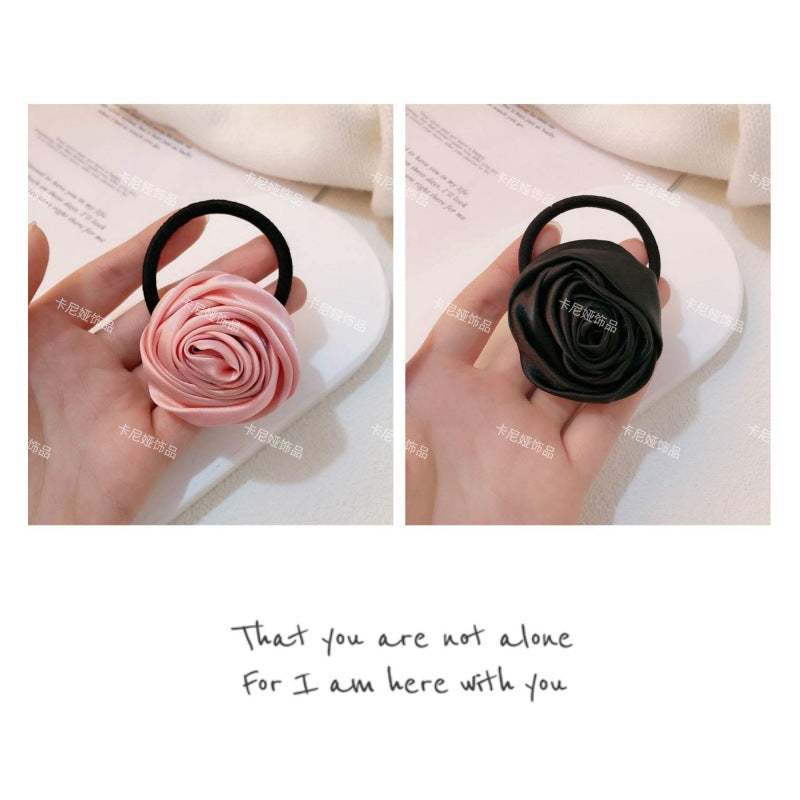 Wholesale Rose Satin Hair Tie