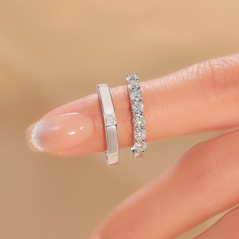 Wholesale Valentine's Day s925 Silver Couple Ring