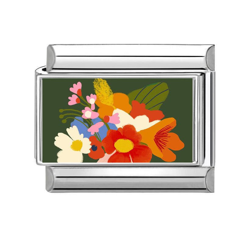 Wholesale 9mm Italian Charm Starter Bracelets DIY square Single Section Creative Stainless Steel Composable Bracelet