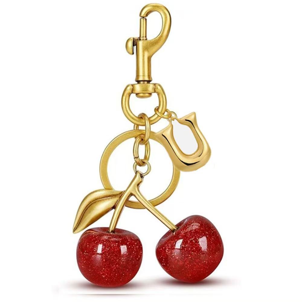 Wholesale Cherry Bag Charm Keychain Trendy Car Key Accessory Stylish Gift For Women Boutique Resale