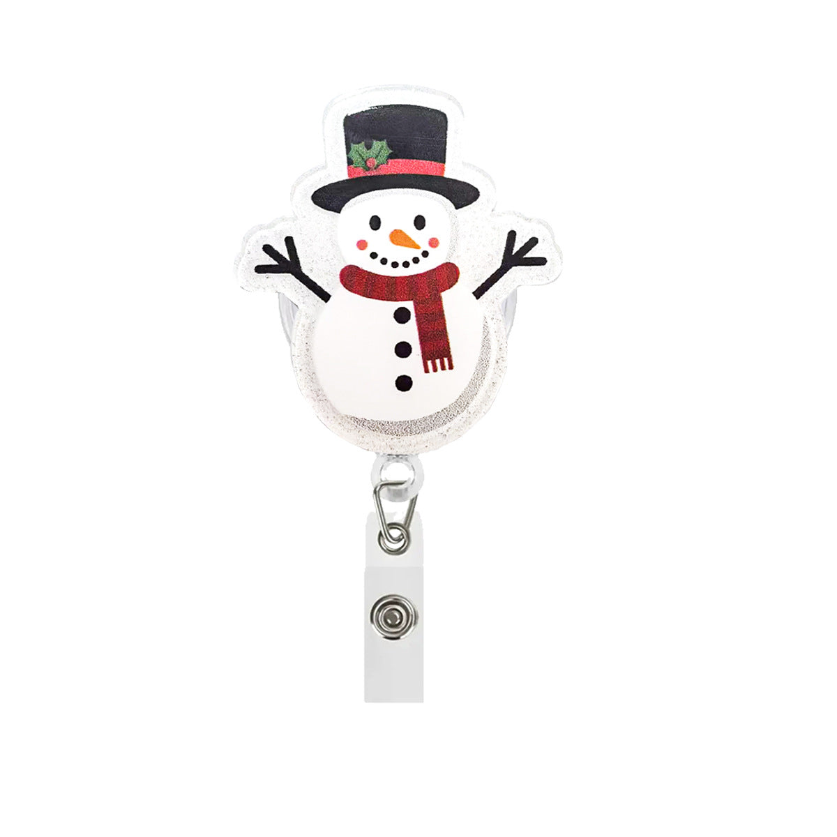 Wholesale acrylic telescopic Christmas rotating Badge Reels