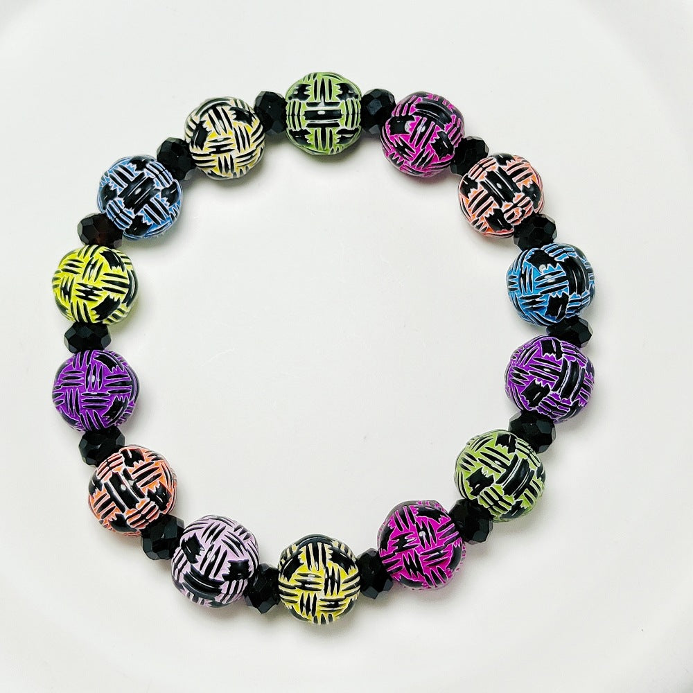 Wholesale Sports Series Rugby Football Volleyball Tennis Basketball Beaded Bracelets ACC-BT-Qiyu001