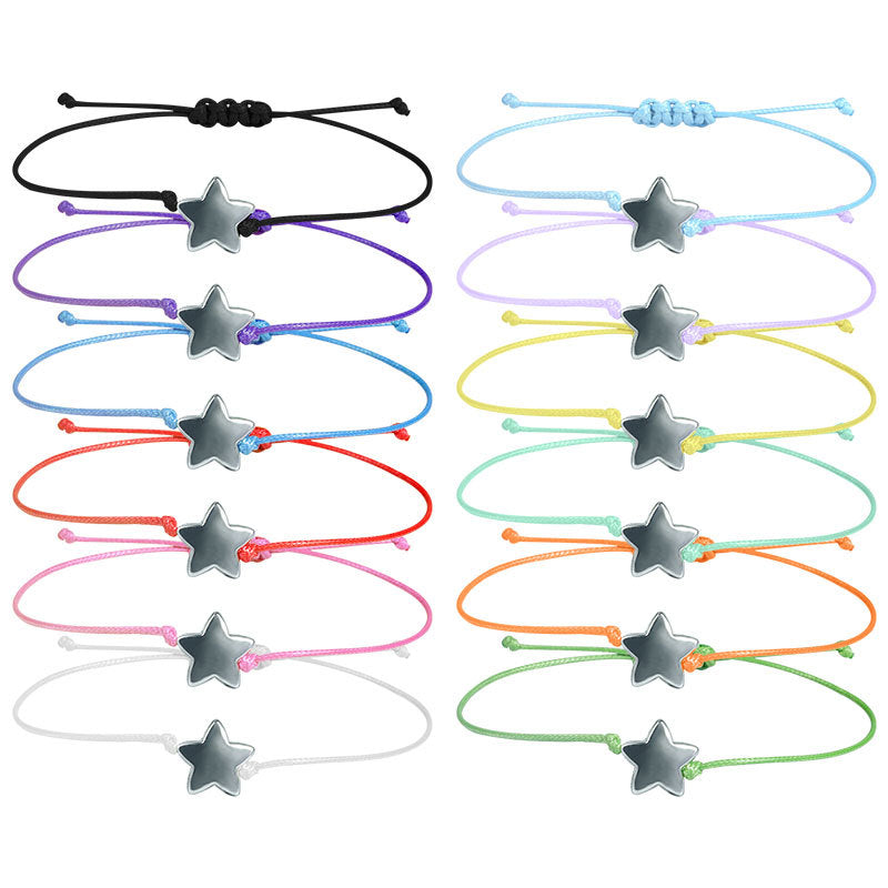 Wholesale Five-pointed Star Woven Hand Rope Color Adjustable Bracelet