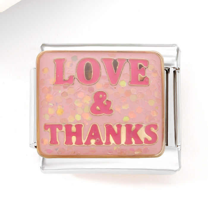 Wholesale Italian Charm Bracelet 9mm DIY Splicing Mother's Day Series Stainless Steel Composable Bracelet