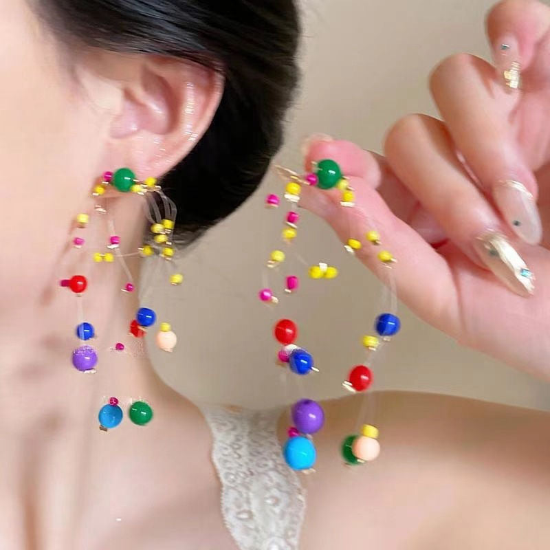 Wholesale  Color Beaded Earrings