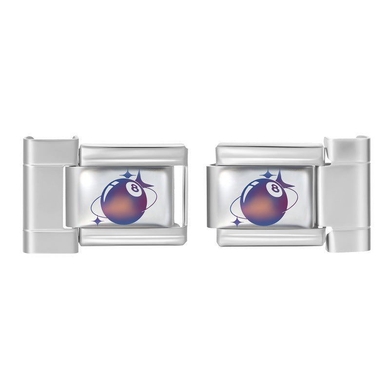 Wholesale 9mm Italian Charm Starter Bracelets DIY square Single Section Creative Stainless Steel Composable Bracelet