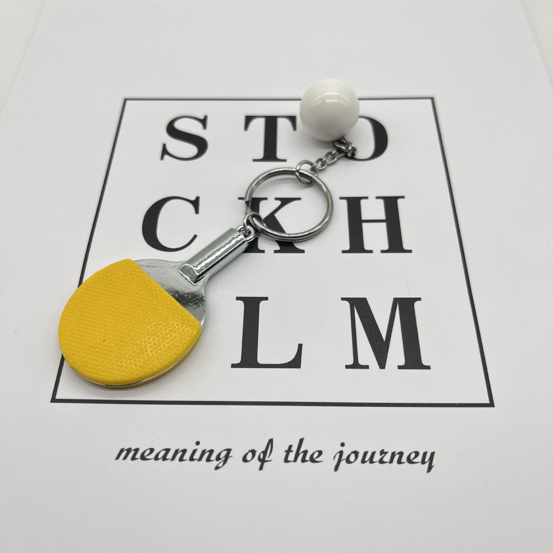 Wholesale  Table Tennis Racket Keychain Metal Sports Keychains