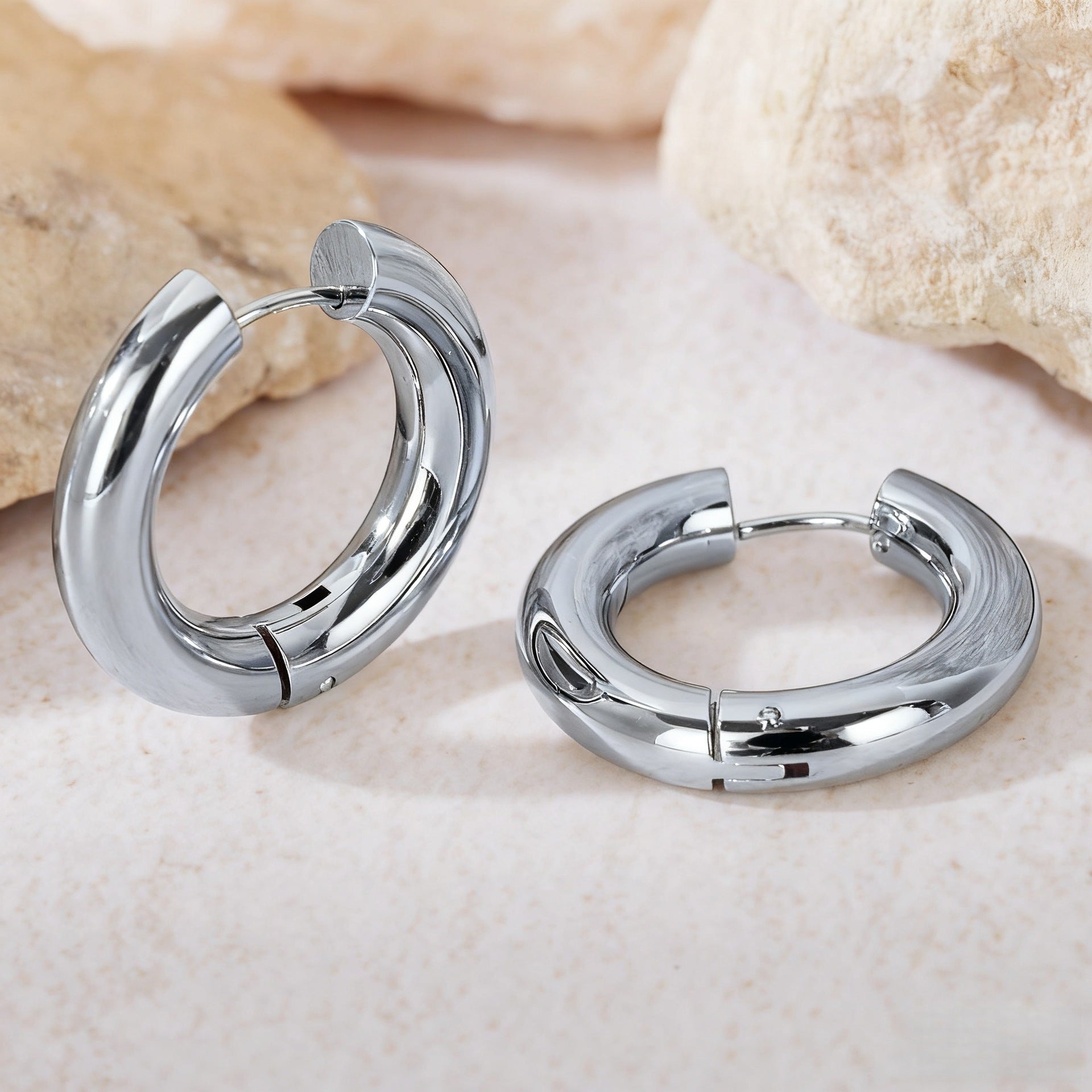 Wholesale Steel titanium hoop earrings