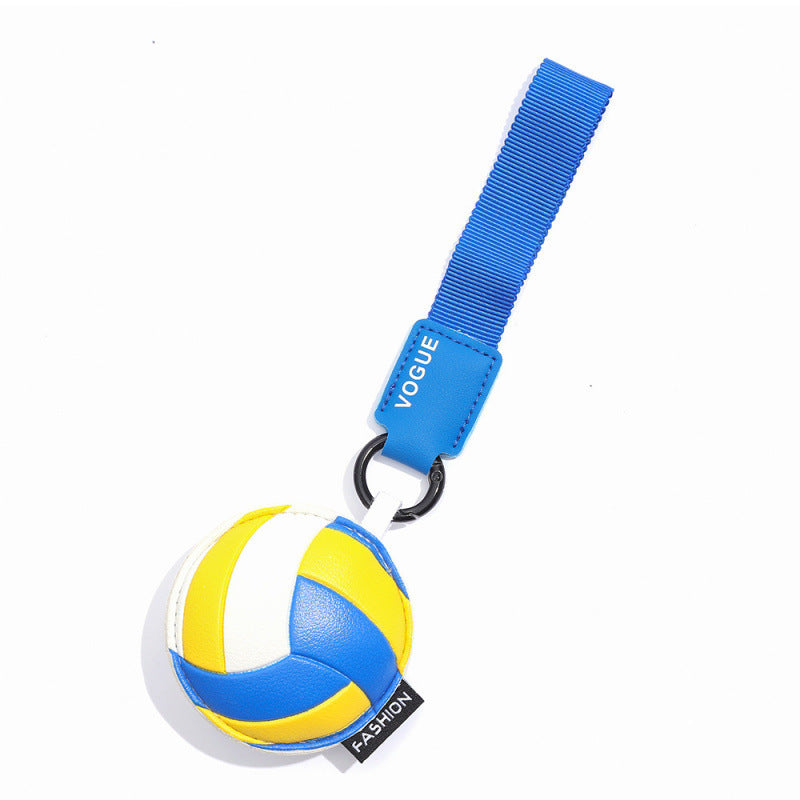 Wholesale Trendy Sports Ball Leather Bag Charm Keychain For Women S Handbag Decoration Everyday Gift