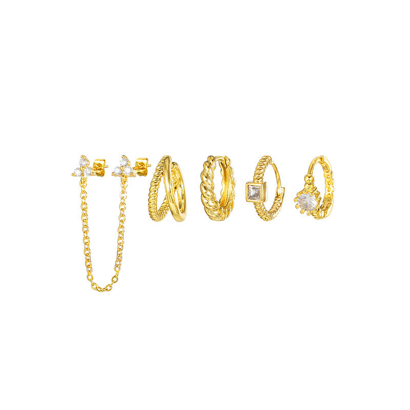 Wholesale Twisted Hoop Earrings Clip On Set