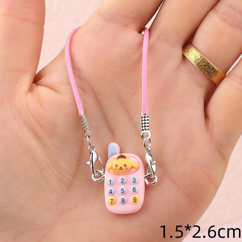 Wholesale Cute cartoon mini push-button phone doll accessories