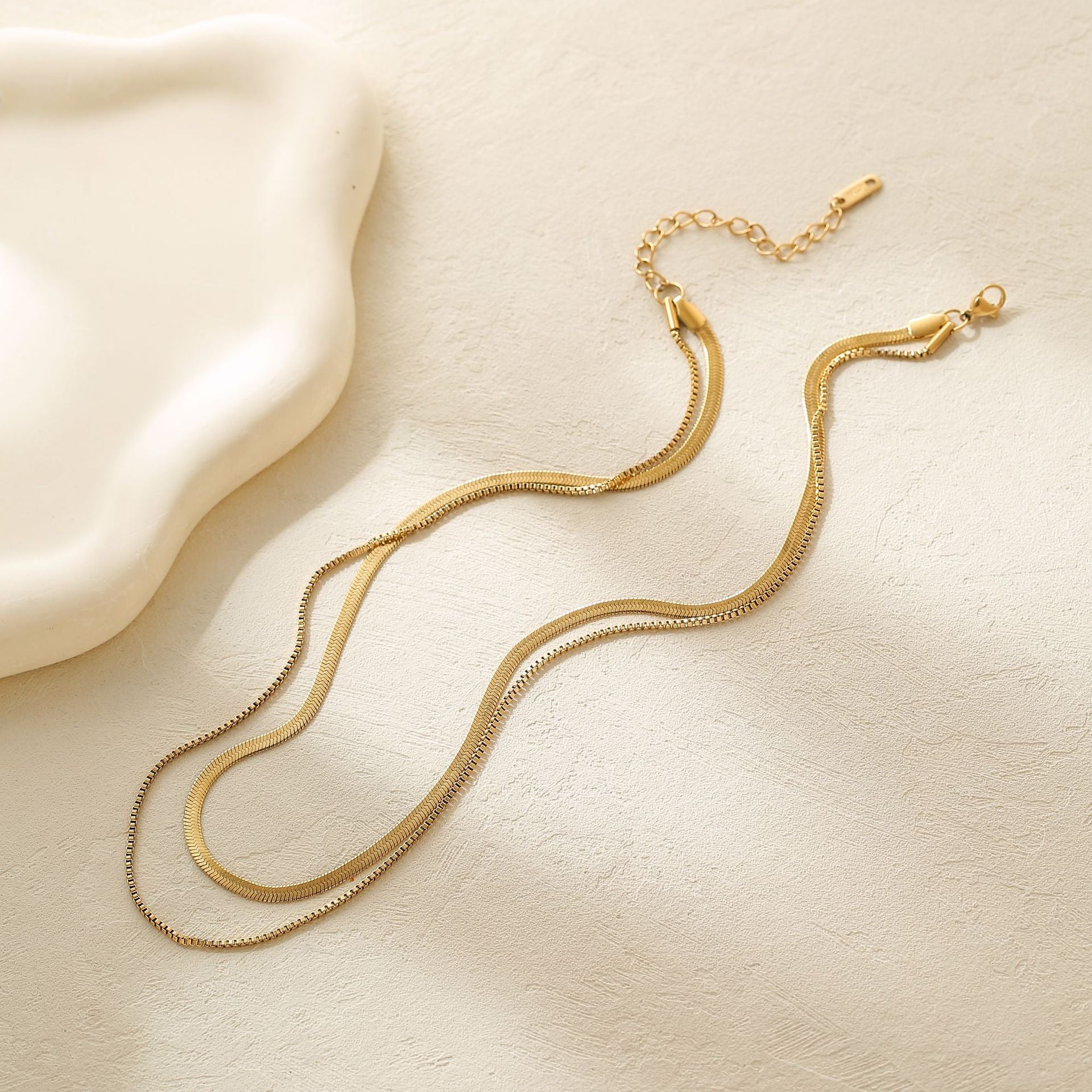 Wholesale Gold and Silver Two-color Necklace